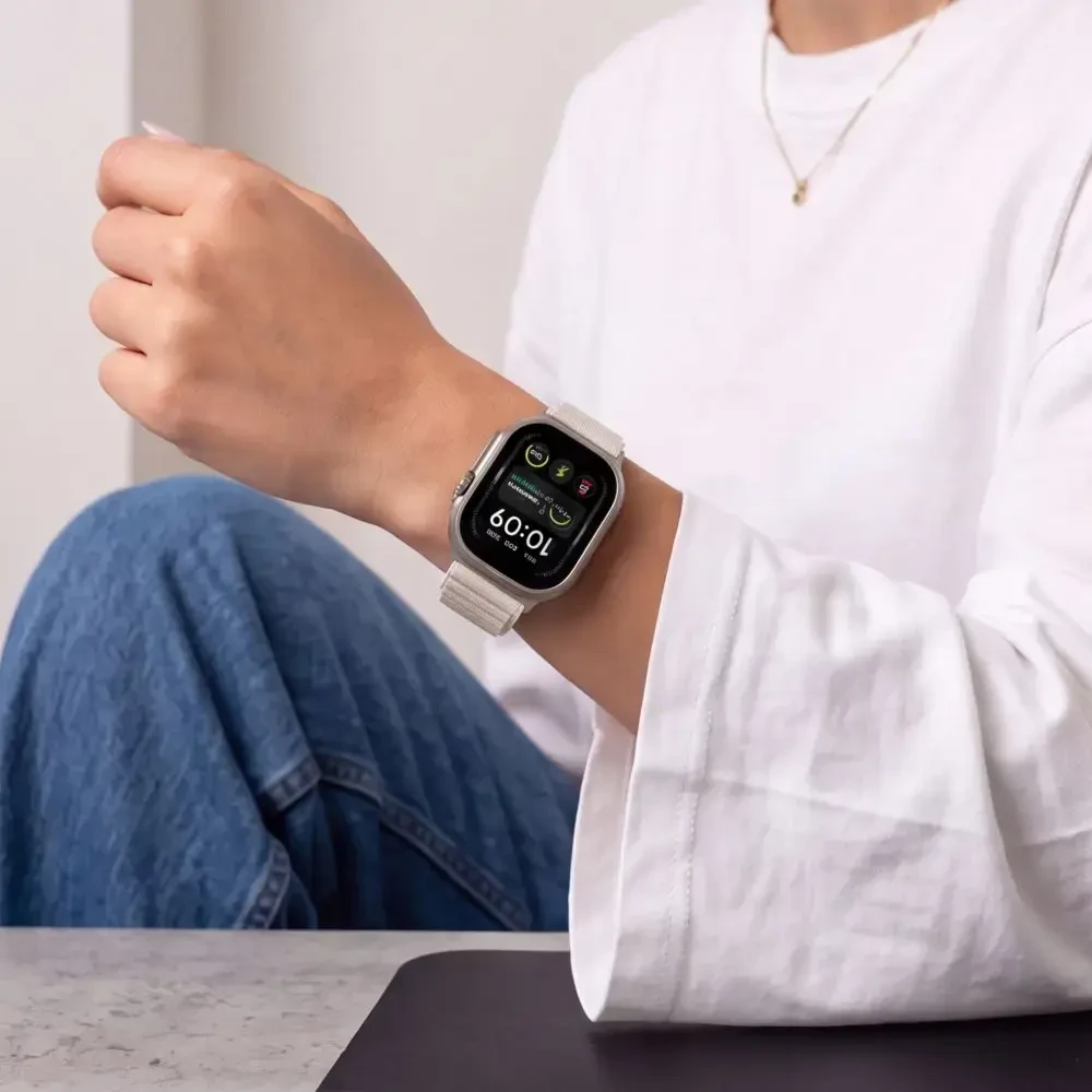 TECH-PROTECT NYLON PRO APPLE WATCH 8 / 9 / 10 / 11 / 12 / SE / ULTRA (44 / 45 / 46 / 49 MM) žvaigždžių šviesos spalvos
