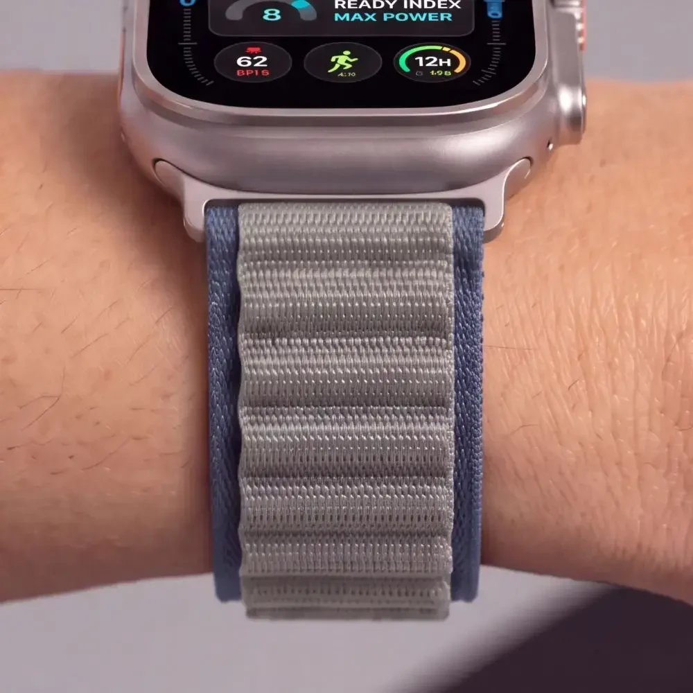 TECH-PROTECT NYLON PRO APPLE WATCH 8 / 9 / 10 / 11 / 12 / SE / ULTRA (44 / 45 / 46 / 49 MM) Tamsiai mėlyna/Pilka