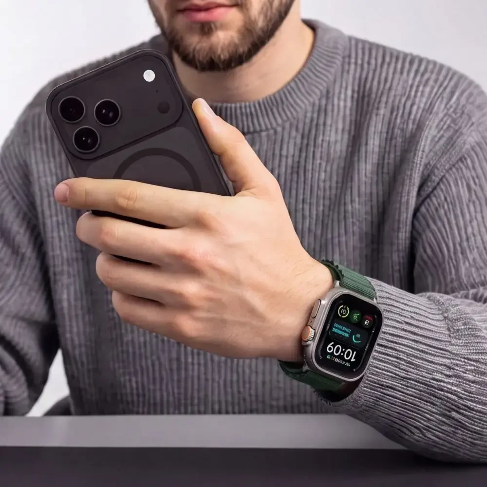 TECH-PROTECT NYLON PRO APPLE WATCH 8 / 9 / 10 / 11 / 12 / SE / ULTRA (44 / 45 / 46 / 49 MM) kariuomenės žalia