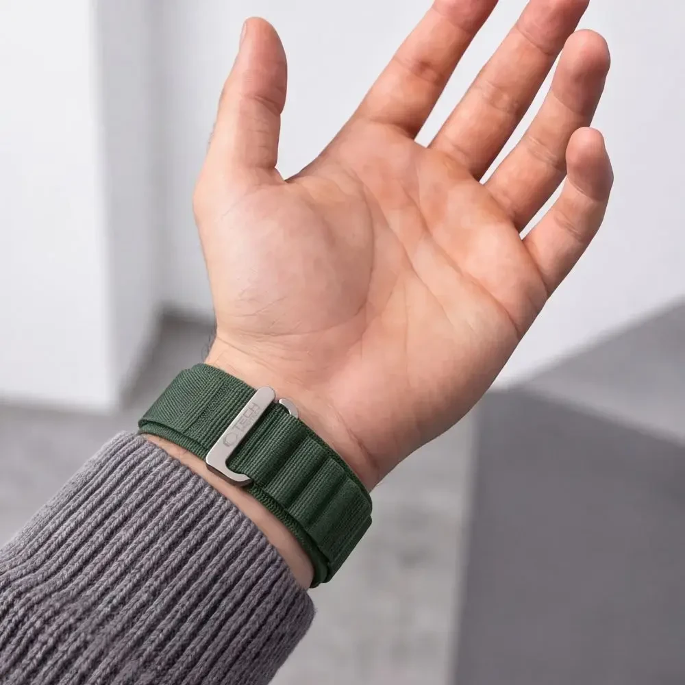 TECH-PROTECT NYLON PRO APPLE WATCH 8 / 9 / 10 / 11 / 12 / SE / ULTRA (44 / 45 / 46 / 49 MM) kariuomenės žalia