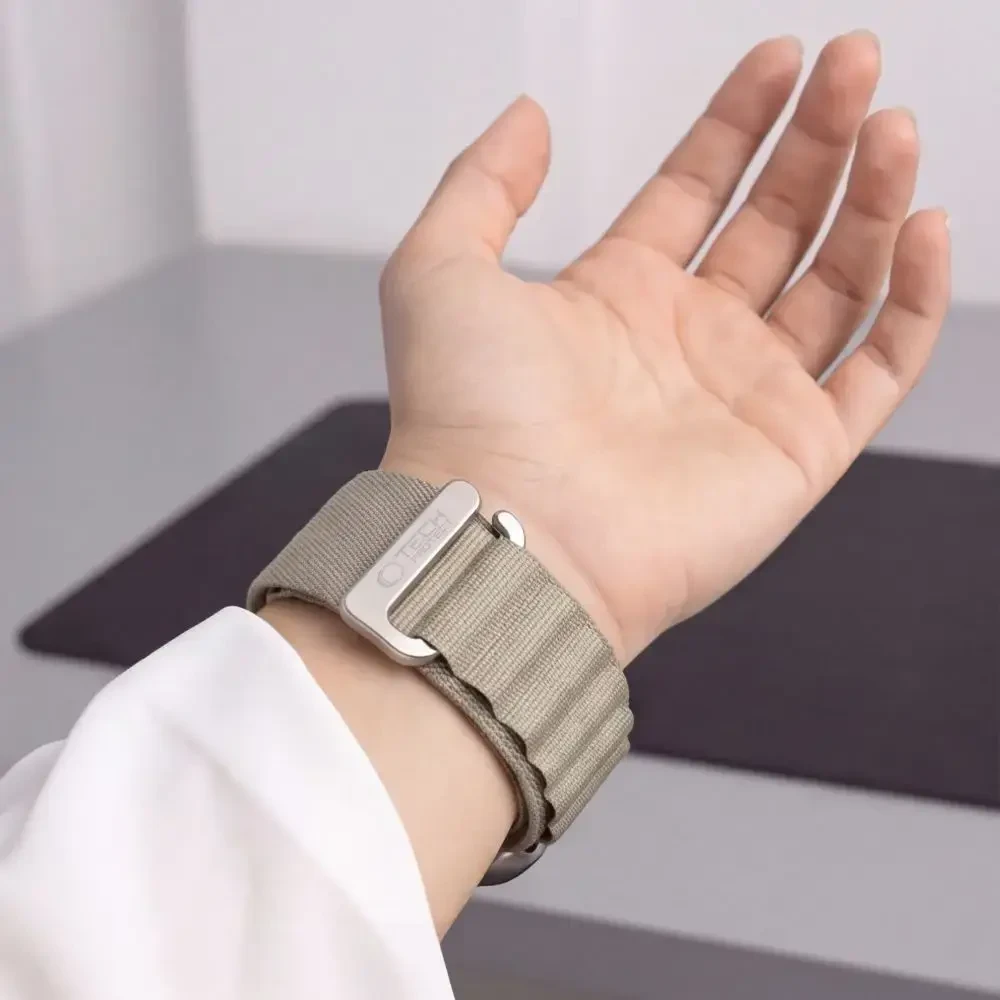TECH-PROTECT NYLON PRO APPLE WATCH 8 / 9 / 10 / 11 / 12 / SE / ULTRA (44 / 45 / 46 / 49 MM) TITANO/ALYVUOGIŲ