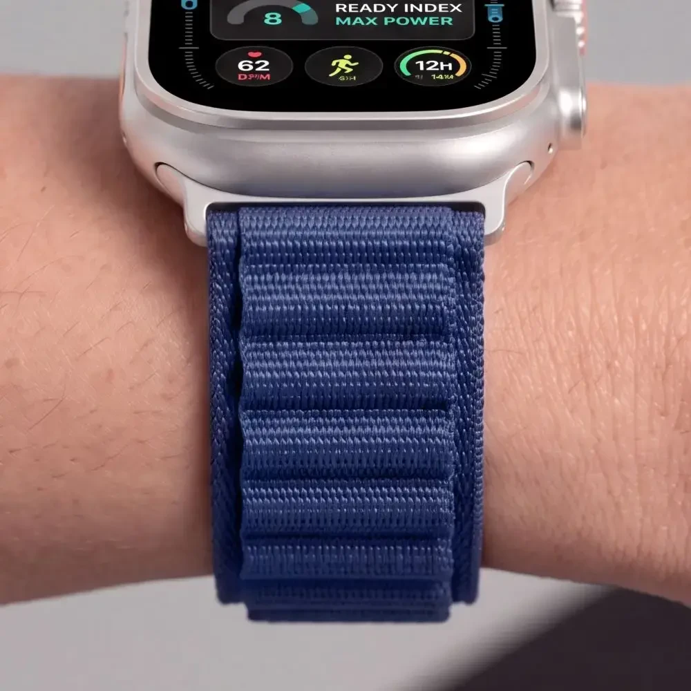TECH-PROTECT NYLON PRO APPLE WATCH 8 / 9 / 10 / 11 / 12 / SE / ULTRA (44 / 45 / 46 / 49 MM) tamsiai mėlyna