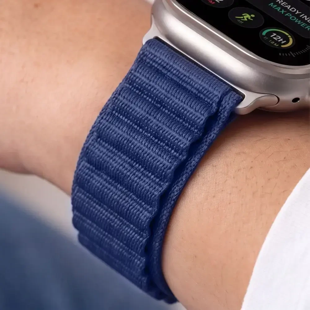 TECH-PROTECT NYLON PRO APPLE WATCH 8 / 9 / 10 / 11 / 12 / SE / ULTRA (44 / 45 / 46 / 49 MM) tamsiai mėlyna