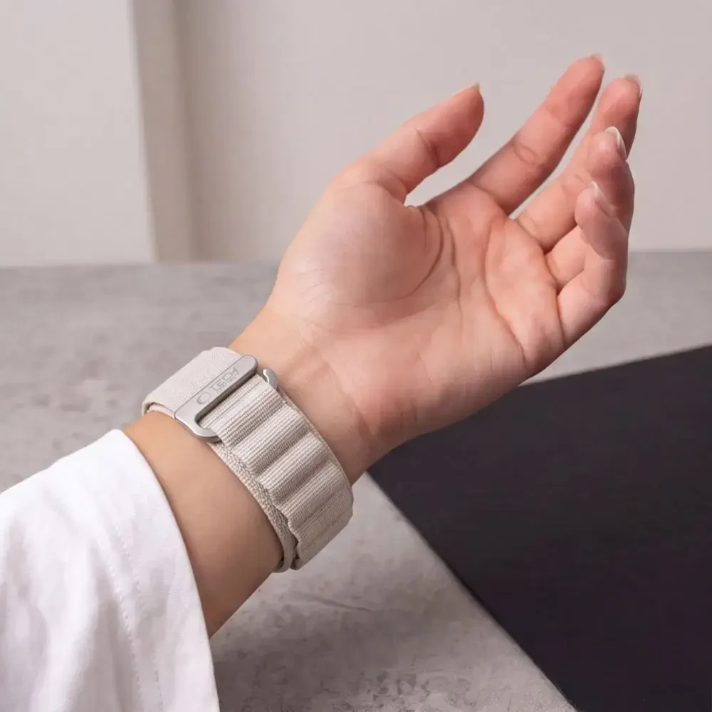 TECH-PROTECT NYLON PRO APPLE WATCH 8 / 9 / 10 / 11 / 12 / SE / ULTRA (44 / 45 / 46 / 49 MM) žvaigždžių šviesos spalvos