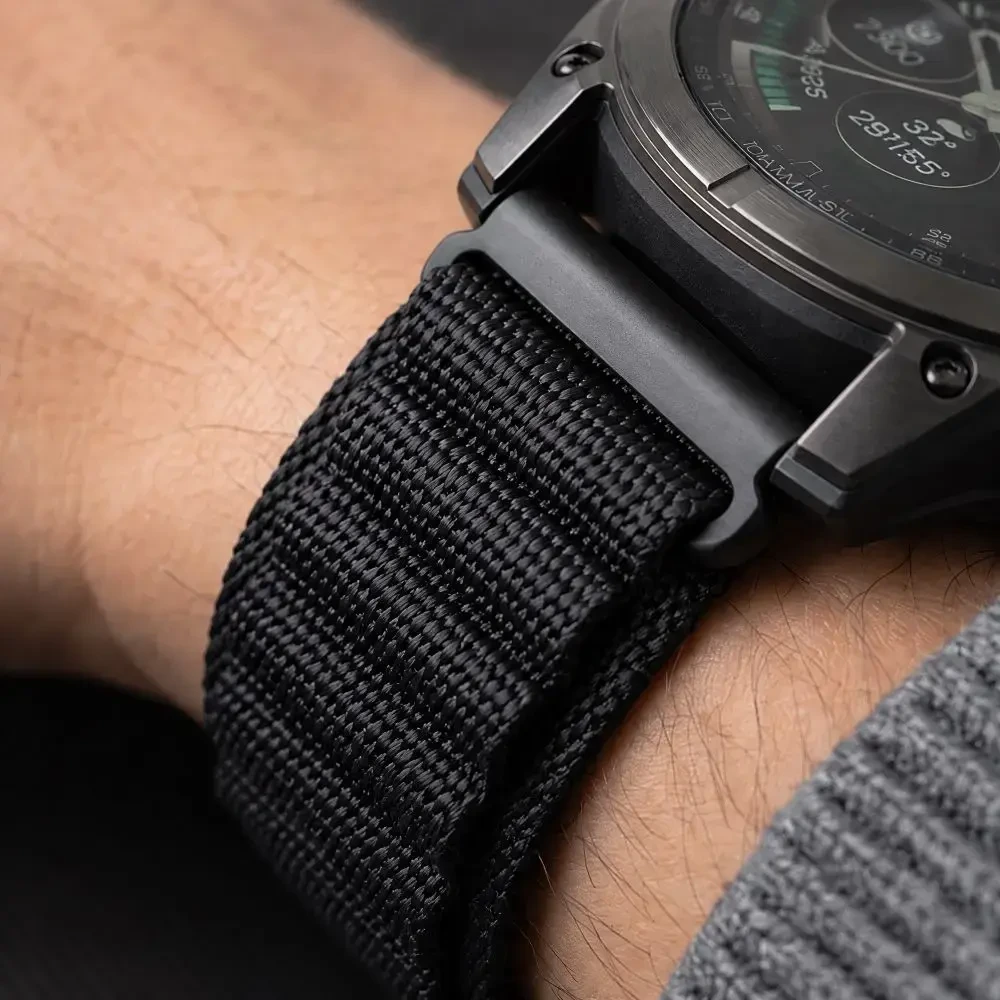 TECH-PROTECT NYLON PRO GARMIN FENIX 5X / 5X PLUS / 6X / 6X PRO / 7X / 8 / 8 PRO / 9 / 9 PRO (47 MM) Juodas