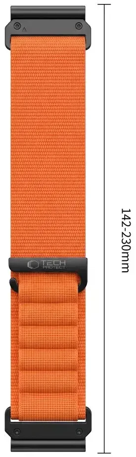 TECH-PROTECT NYLON PRO GARMIN FENIX 5X / 5X PLUS / 6X / 6X PRO / 7X / 8 / 8 PRO / 9 / 9 PRO (47 MM) Oranžinis