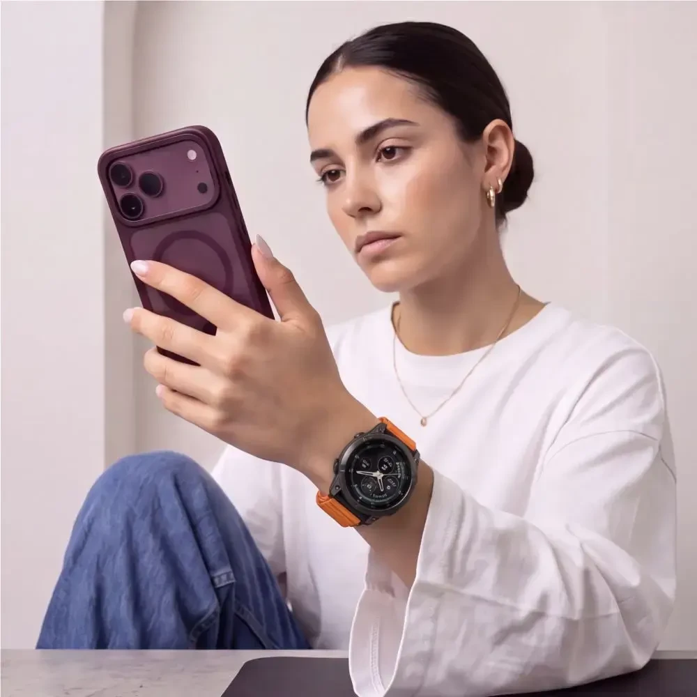 TECH-PROTECT NYLON PRO GARMIN FENIX 5X / 5X PLUS / 6X / 6X PRO / 7X / 8 / 8 PRO / 9 / 9 PRO (51 MM) Oranžinis