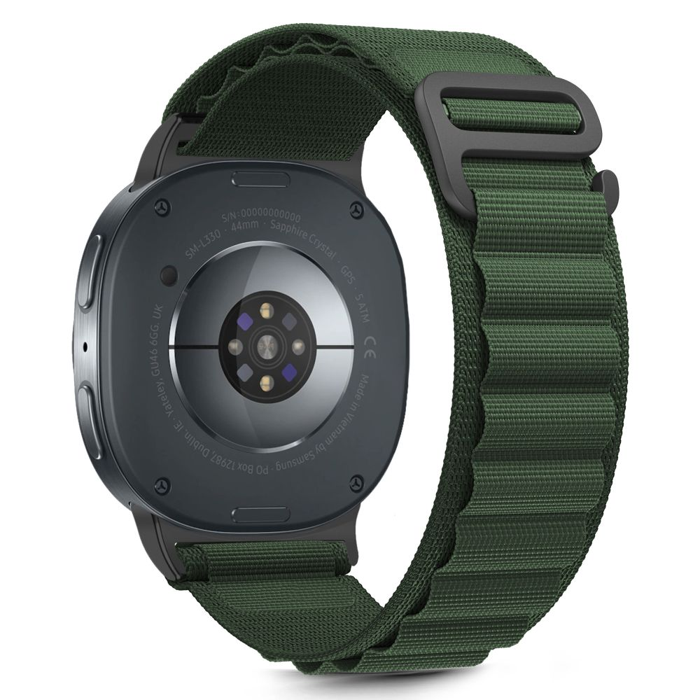 Tech-Protect Nylon Stripe apyrankė skirta Samsung Galaxy Watch 40/44/46 mm – žalios spalvos