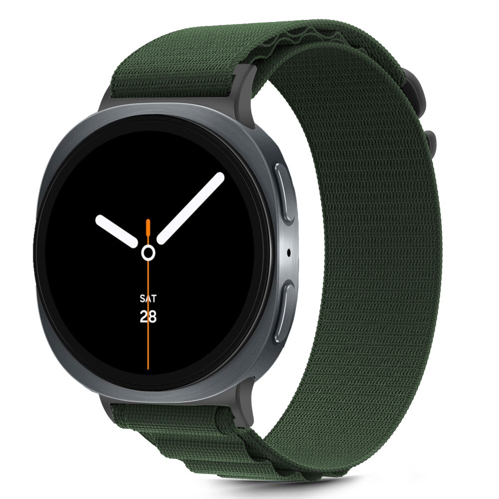 Tech-Protect Nylon Stripe apyrankė skirta Samsung Galaxy Watch 40/44/46 mm – žalios spalvos