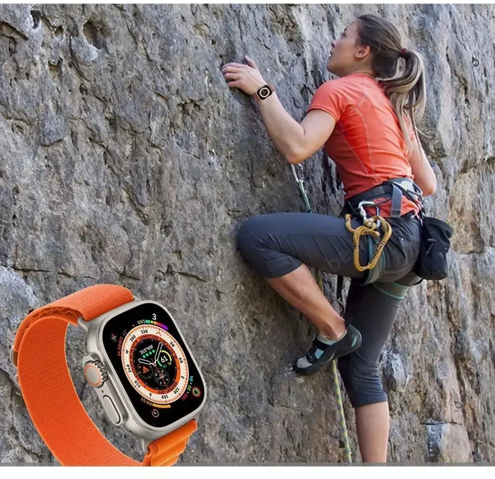 Apple Watch 4 / 5 / 6 / 7 / 8 / 9 / SE / Ultra 1 / 2 (42 / 44 / 45 / 49 MM) Tech-Protect Nylon Pro Titanium laikrodžio apyrankė