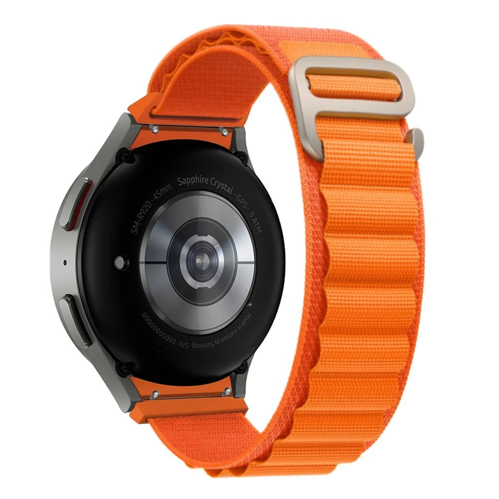 Išmaniojo laikrodžio Samsung Galaxy 4/5/5 Pro dirželis, Oranžinės spalvos, 40/42/44/45/46mm