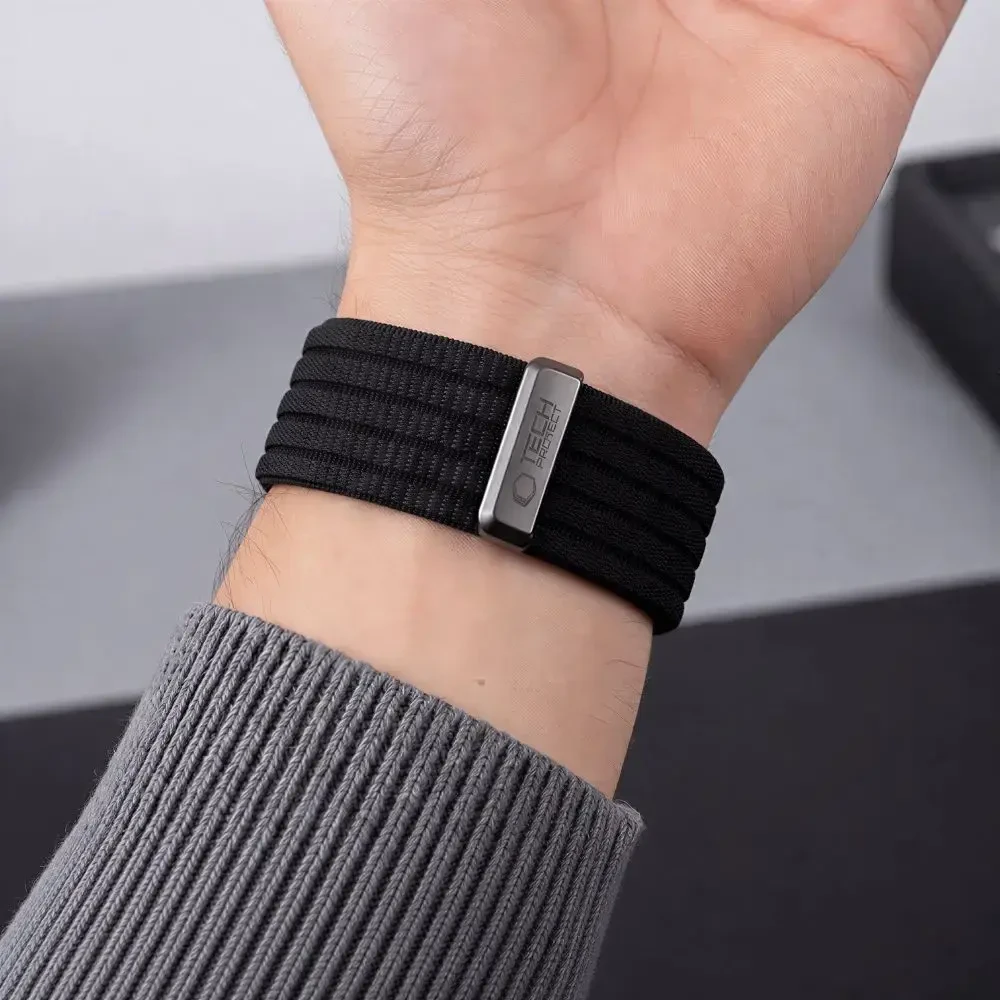 Tech-Protect Nylon Sport Strap for Apple Watch 44 / 45 / 46 / 49 mm - Juodas