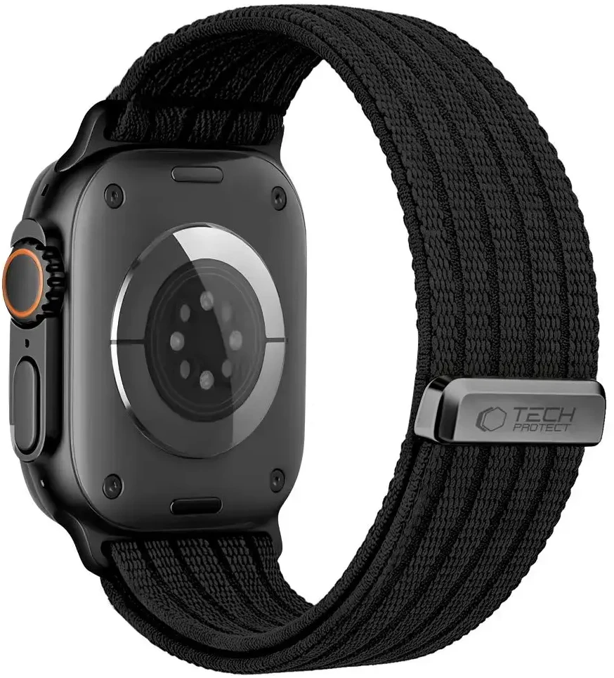 Tech-Protect Nylon Sport Strap for Apple Watch 44 / 45 / 46 / 49 mm - Juodas