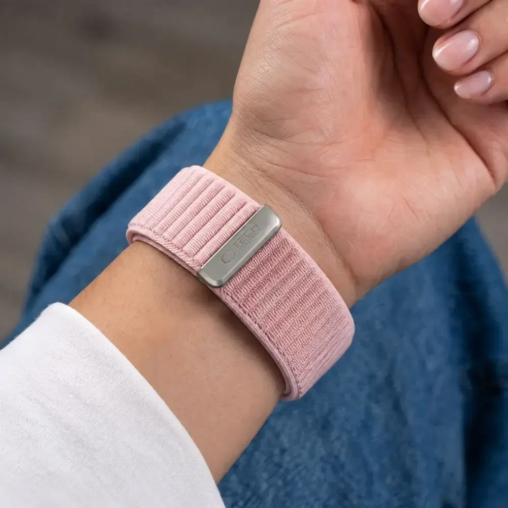 TECH-PROTECT NYLONLOOP APPLE WATCH 8 / 9 / 10 / 11 / 12 / SE / ULTRA (44 / 45 / 46 / 49 MM) MILTELINĖS ROŽINĖS SPALVOS