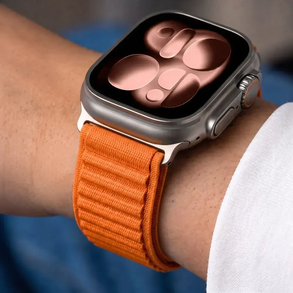 TECH-PROTECT NYLONLOOP APPLE WATCH 8 / 9 / 10 / 11 / 12 / SE / ULTRA (44 / 45 / 46 / 49 MM) ORANŽINIS