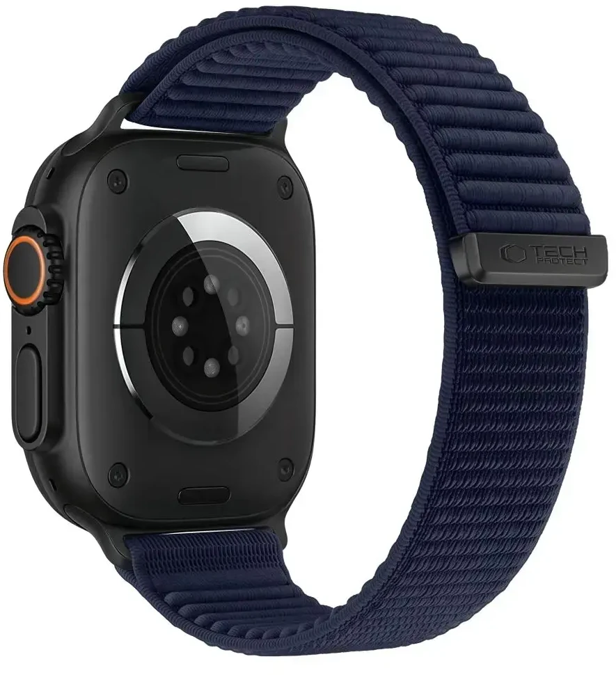 TECH-PROTECT NYLONLOOP APPLE WATCH 8 / 9 / 10 / 11 / 12 / SE / ULTRA (44 / 45 / 46 / 49 MM) TAMSIAI MĖLYNA