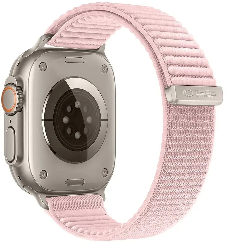 TECH-PROTECT NYLONLOOP APPLE WATCH 8 / 9 / 10 / 11 / 12 / SE / ULTRA (44 / 45 / 46 / 49 MM) MILTELINĖS ROŽINĖS SPALVOS
