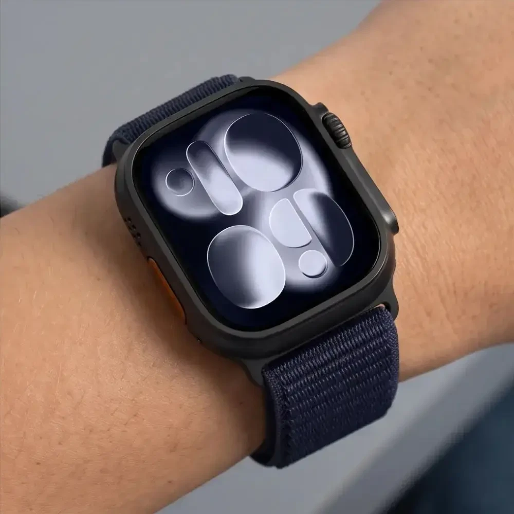 TECH-PROTECT NYLONLOOP APPLE WATCH 8 / 9 / 10 / 11 / 12 / SE / ULTRA (44 / 45 / 46 / 49 MM) TAMSIAI MĖLYNA