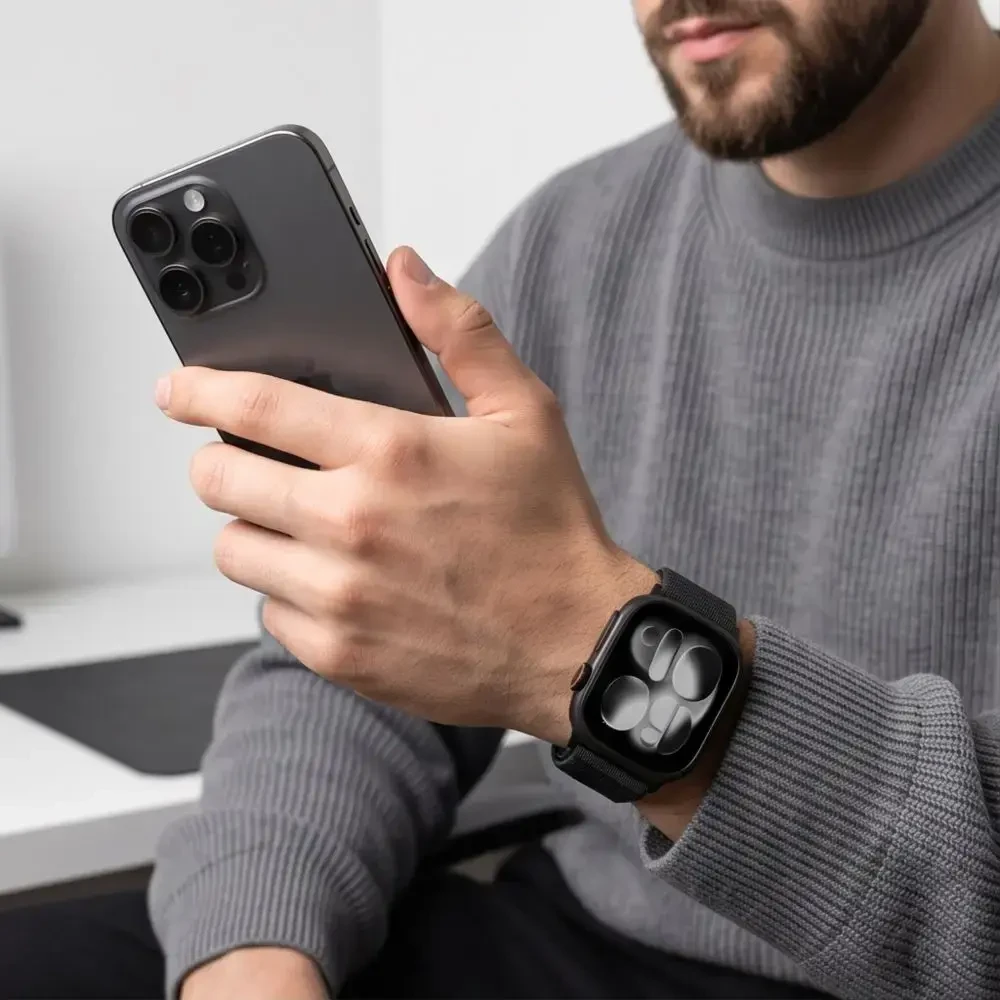 TECH-PROTECT NYLONLOOP APPLE WATCH 8 / 9 / 10 / 11 / 12 / SE / ULTRA (44 / 45 / 46 / 49 MM) JUODA