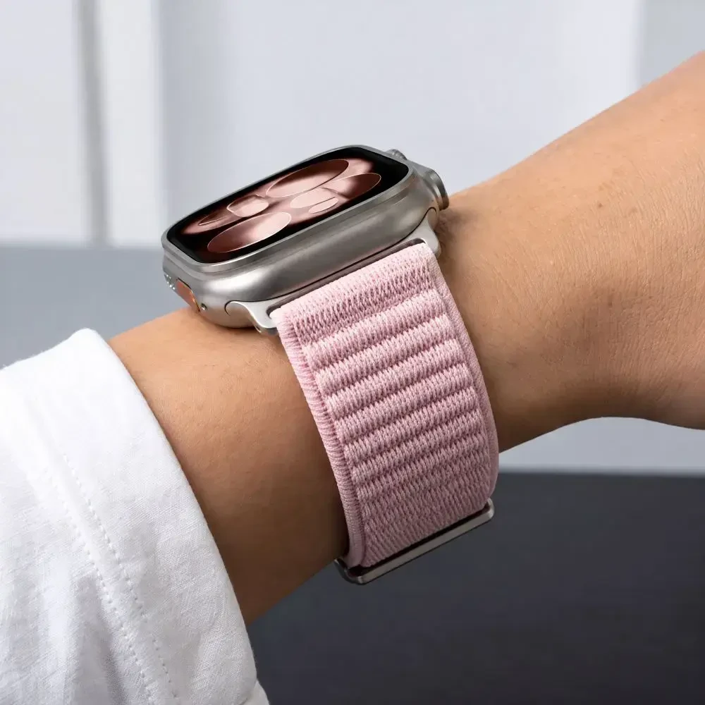 TECH-PROTECT NYLONLOOP APPLE WATCH 8 / 9 / 10 / 11 / 12 / SE / ULTRA (44 / 45 / 46 / 49 MM) MILTELINĖS ROŽINĖS SPALVOS
