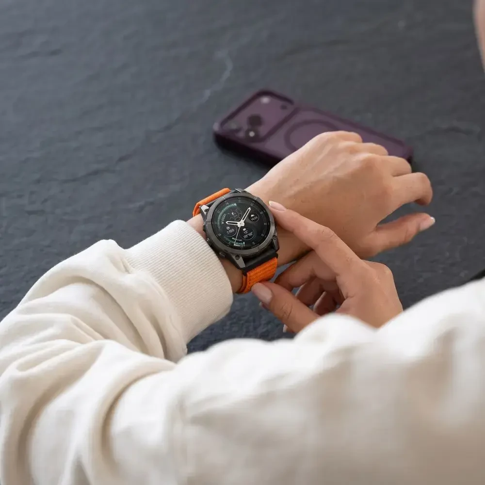 TECH-PROTECT NYLONLOOP GARMIN FENIX 5 / 6 / 6 PRO / 7 / 8 / 8 PRO / 9 / 9 PRO (47 MM) SIGNAL Oranžinis