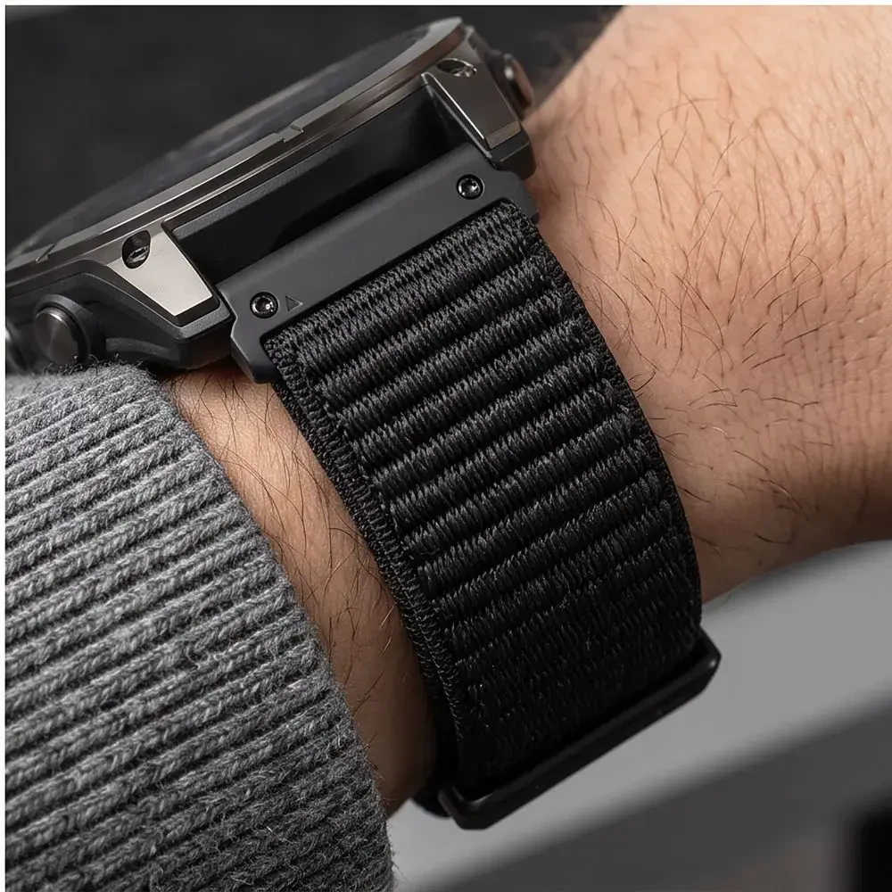 TECH-PROTECT NYLONLOOP GARMIN FENIX 5 / 6 / 6 PRO / 7 / 8 / 8 PRO / 9 / 9 PRO (47 MM) JUODA