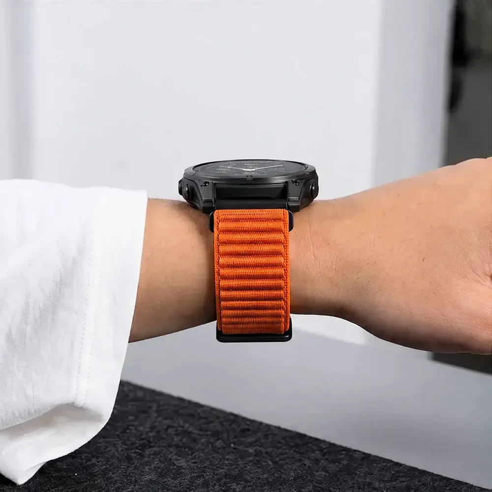 TECH-PROTECT NYLONLOOP GARMIN FENIX 5 / 6 / 6 PRO / 7 / 8 / 8 PRO / 9 / 9 PRO (47 MM) SIGNAL Oranžinis
