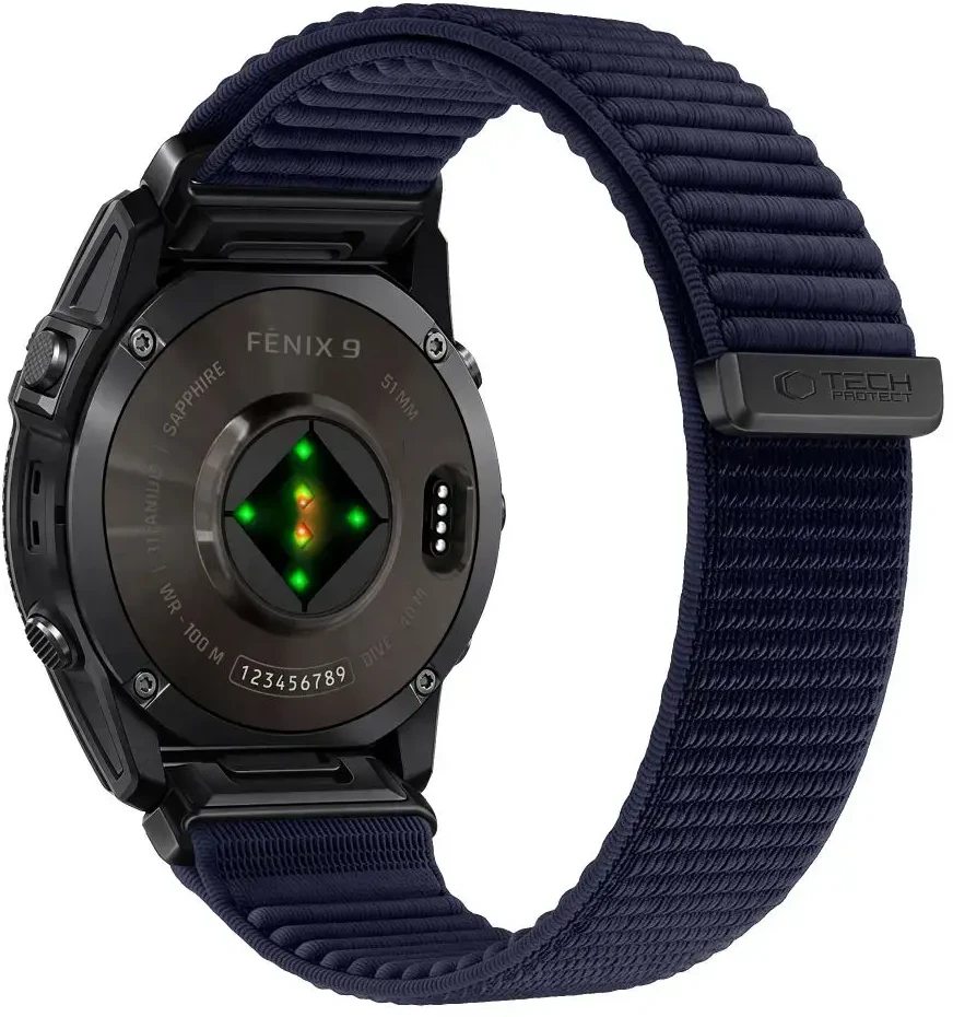 TECH-PROTECT NYLONLOOP GARMIN FENIX 5X / 5X PLUS / 6X / 6X PRO / 7X / 8 / 8 PRO / 9 / 9 PRO (51 MM) NAVY Mėlynas