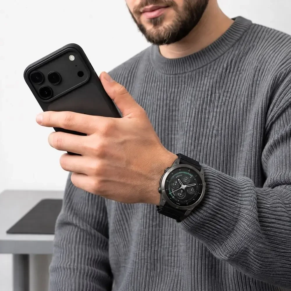 TECH-PROTECT NYLONLOOP GARMIN FENIX 5X / 5X PLUS / 6X / 6X PRO / 7X / 8 / 8 PRO / 9 / 9 PRO (51 MM) JUODA