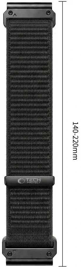 TECH-PROTECT NYLONLOOP GARMIN FENIX 5X / 5X PLUS / 6X / 6X PRO / 7X / 8 / 8 PRO / 9 / 9 PRO (51 MM) JUODA