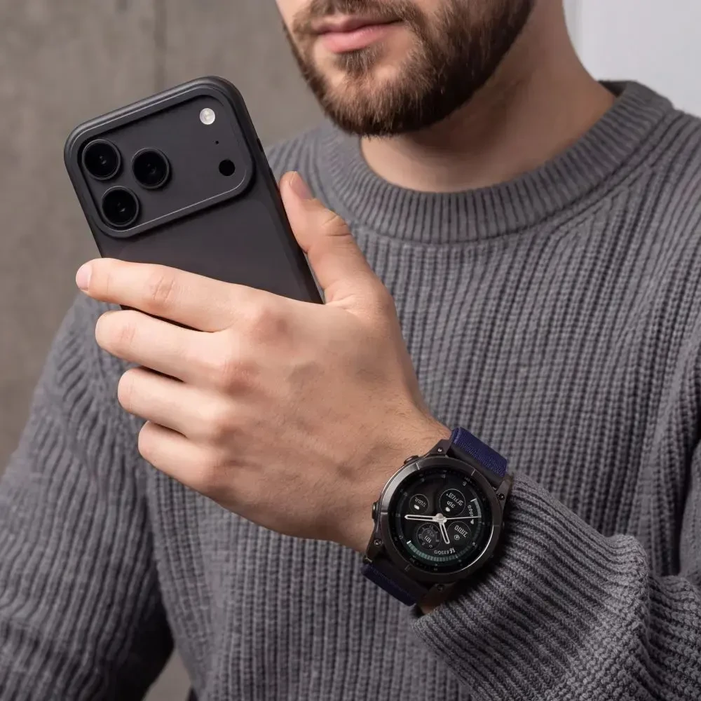 TECH-PROTECT NYLONLOOP GARMIN FENIX 5X / 5X PLUS / 6X / 6X PRO / 7X / 8 / 8 PRO / 9 / 9 PRO (51 MM) NAVY Mėlynas