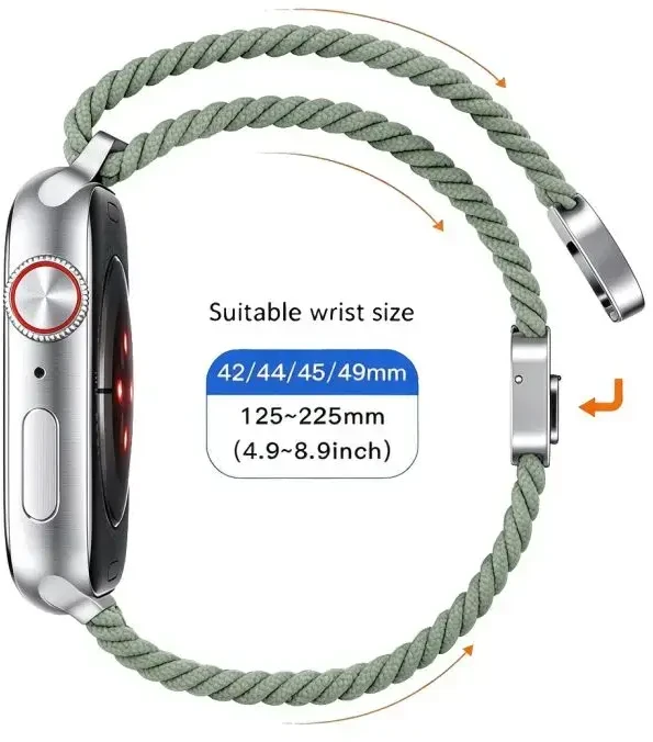 TECH-PROTECT NYLONMAG APPLE WATCH 8 / 9 / 10 / 11 / 12 / SE / ULTRA (44 / 45 / 46 / 49 MM) PISTACIJA