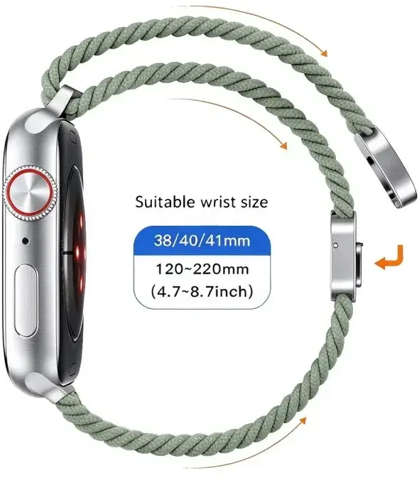 Tech-Protect NYLONMAG Watch 8 / 9 / 10 / 11 / 12 / SE (40 / 41 / 42 MM) PISTACHIO