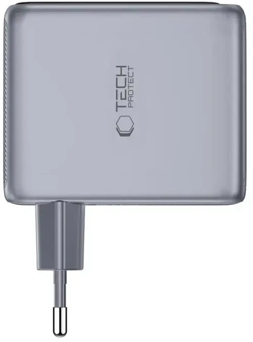 Tech-Protect POWERVISION NC100W-GAN 3 PRIEVADŲ TINKLO ĮKROVIKLIS PD 100W / QC3.0 TAMSIAI PILKAS