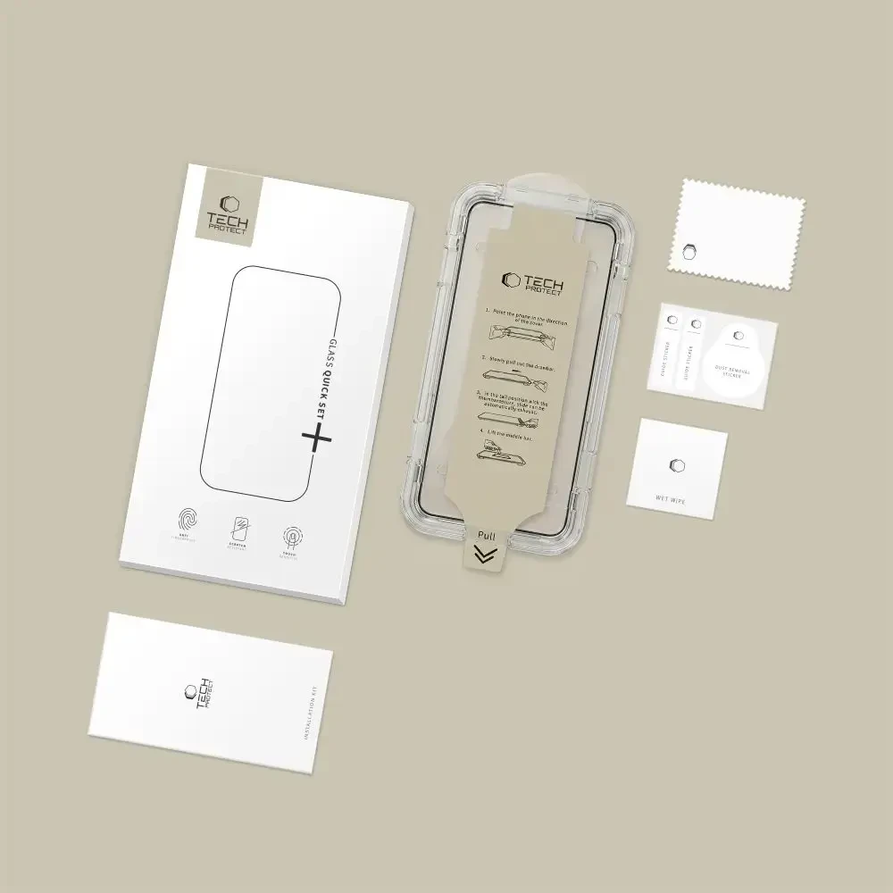 Antirefleksine telefono ekrano apsauga Tech-Protect QUICK SET AR+ Samsung Galaxy S26+ PLUS juodas