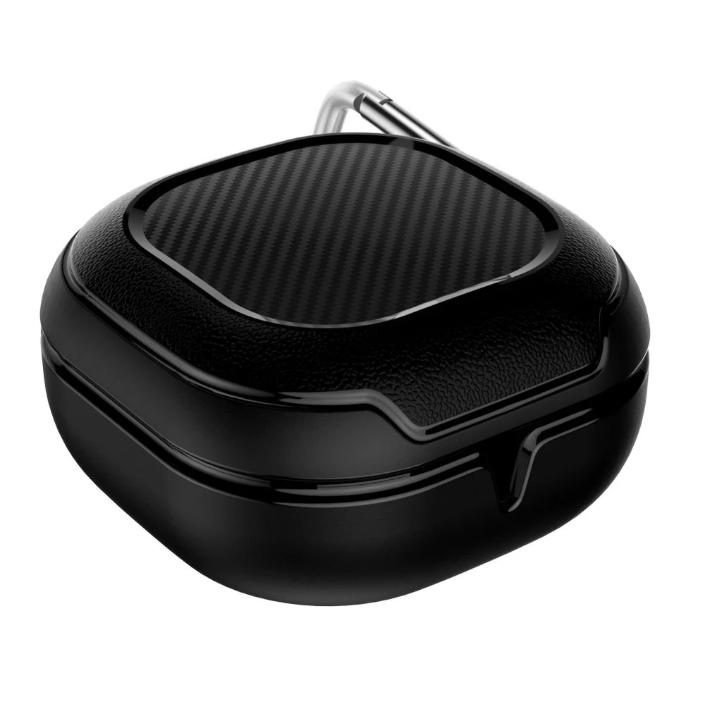 Tech-Protect Rough Carbon Samsung Galaxy Buds FE / 2 Pro / 2 / Live / Pro – dėklas ausinėms juodos spalvos