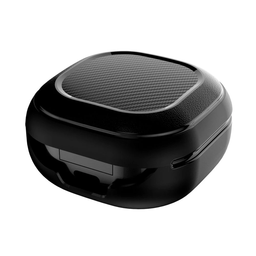 Tech-Protect Rough Carbon Samsung Galaxy Buds FE / 2 Pro / 2 / Live / Pro – dėklas ausinėms juodos spalvos