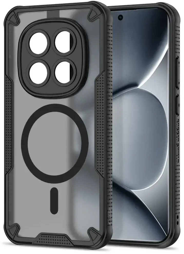 Tech-Protect Rugged Shield MagSafe Xiaomi Poco M8 Pro / Redmi Note 15 Pro+ Plus 5G dėklas matinės juodos spalvos