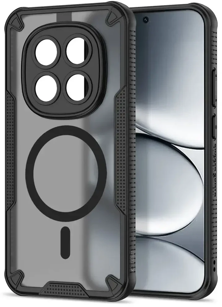 Tech-Protect Rugged Shield MagSafe Xiaomi Redmi Note 15 Pro 5G dėklas matinės juodos spalvos