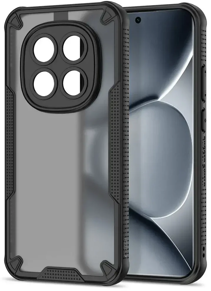 Dėklas „Tech-Protect Rugged Shield“ Xiaomi Poco M8 Pro / Redmi Note 15 Pro+ Plus 5G matinis juodas