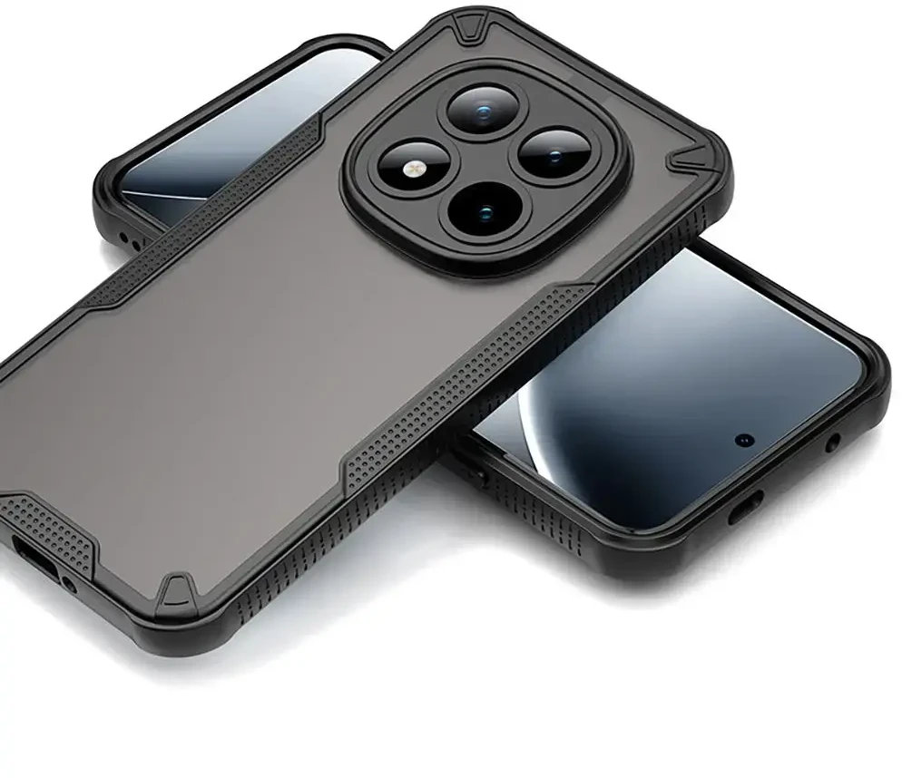 Dėklas „Tech-Protect Rugged Shield“ Xiaomi Poco M8 Pro / Redmi Note 15 Pro+ Plus 5G matinis juodas