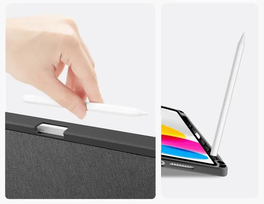 „Tech-Protect SC Pen“ drobinis dėklas, skirtas „iPad 10.9“ (2022 / „iPad 11“ (2025)) – pilkas