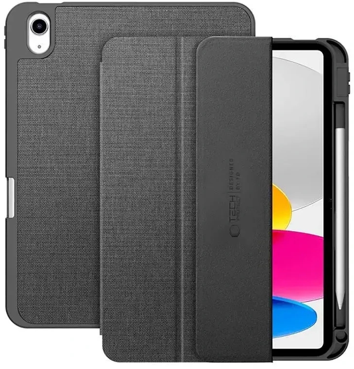 „Tech-Protect SC Pen“ drobinis dėklas, skirtas „iPad 10.9“ (2022 / „iPad 11“ (2025)) – pilkas