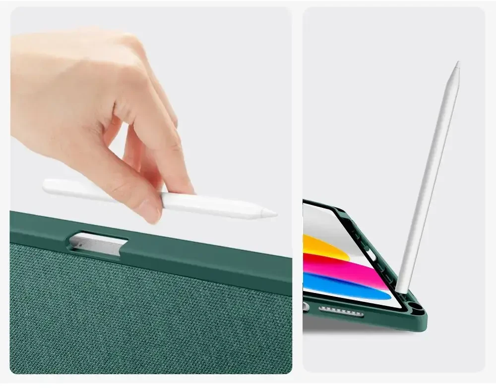 „Tech-Protect SC Pen Canvas“ dėklas iPad 10.9 colio planšetiniam kompiuteriui, 10 / 2022 / 11 colio planšetiniam kompiuteriui, 11 / 2025 - žalias
