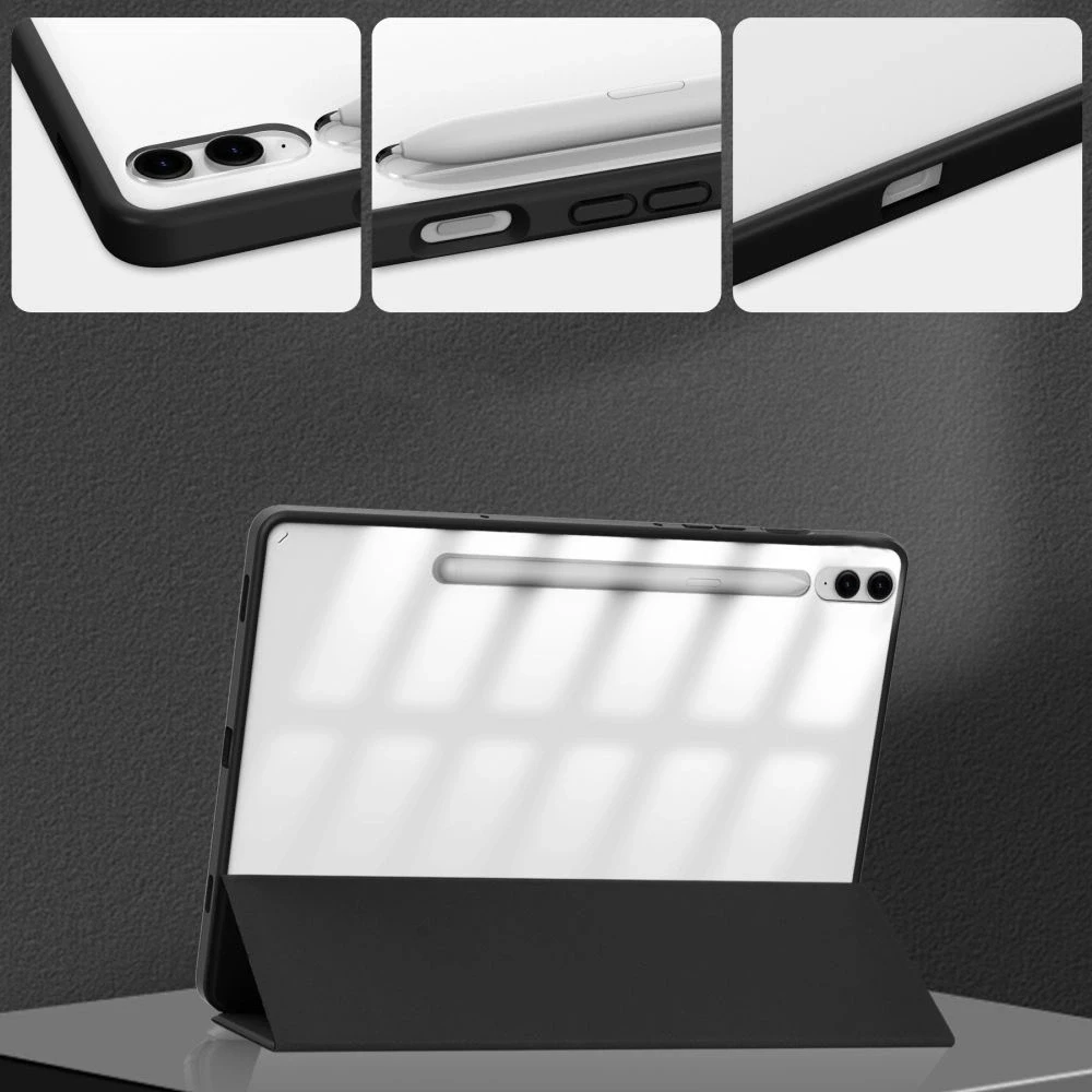 Dėklas Samsung Galaxy Tab S9+ FE 12.4 Tech-Protect SC Pen Hybrid juodos spalvos