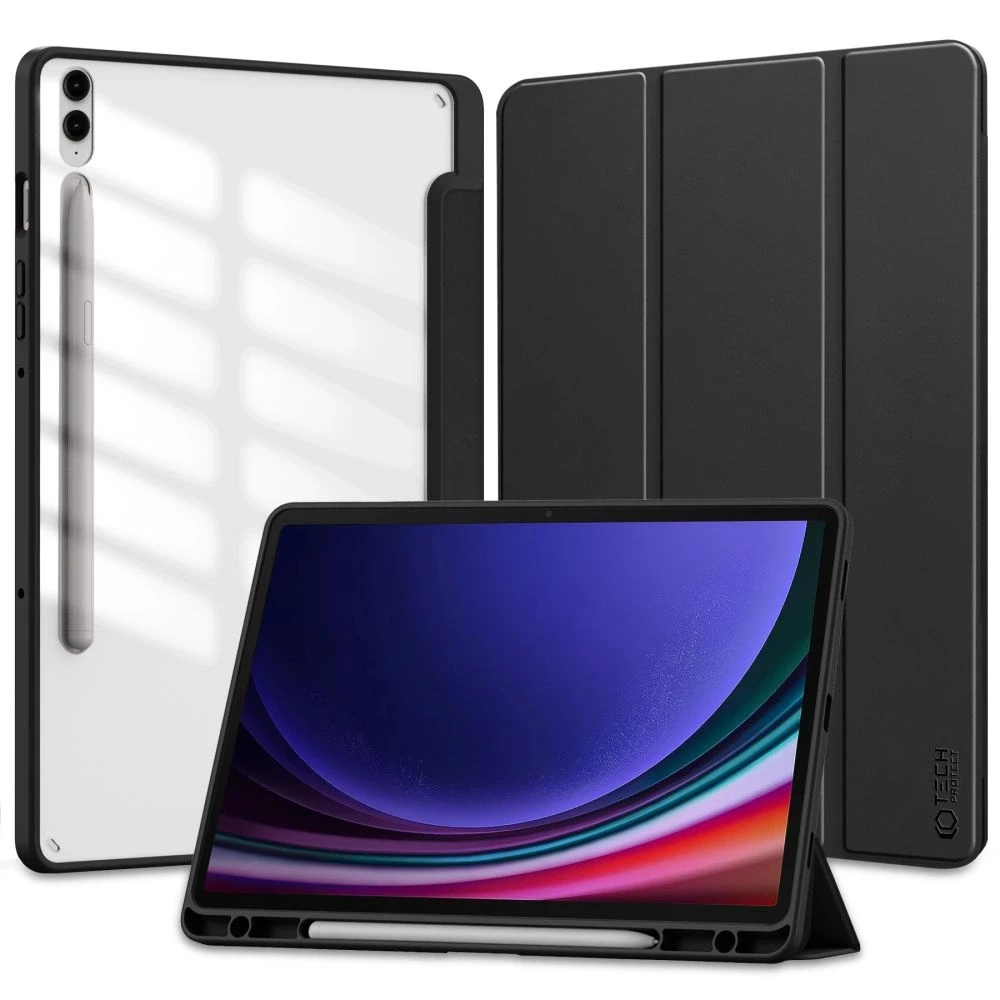 Dėklas Samsung Galaxy Tab S9+ FE 12.4 Tech-Protect SC Pen Hybrid juodos spalvos
