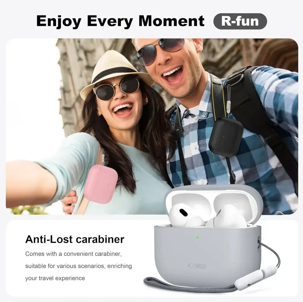 Tech-Protect Silikoninis dėklas for AirPods Pro 3 - Juodas