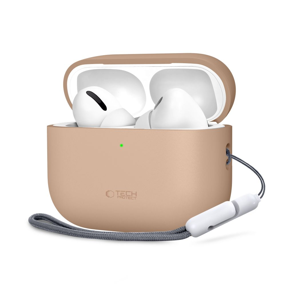 Tech-Protect Silikoninis dėklas skirtas AirPods Pro 3 - rusvai gelsvas
