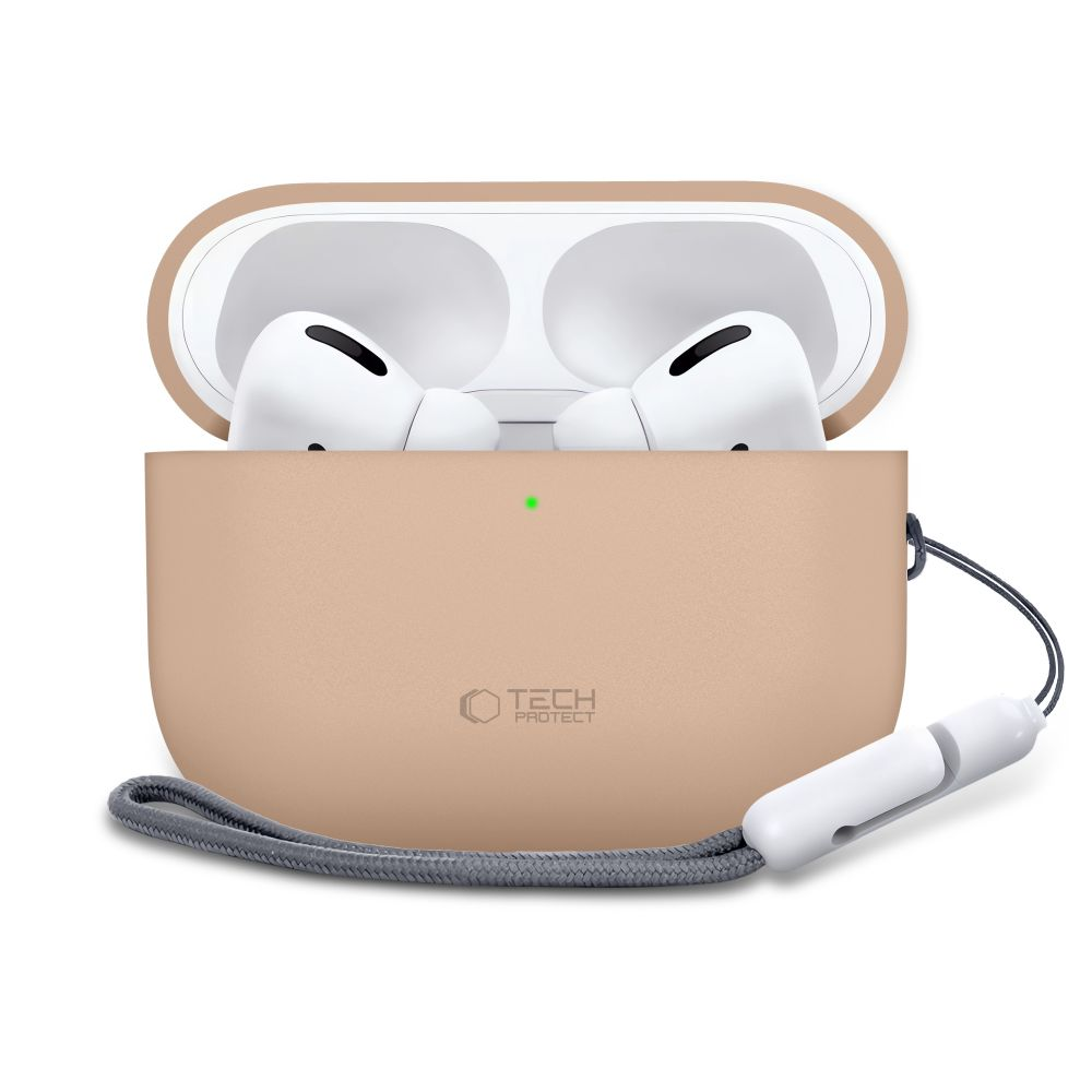 Tech-Protect Silikoninis dėklas skirtas AirPods Pro 3 - rusvai gelsvas