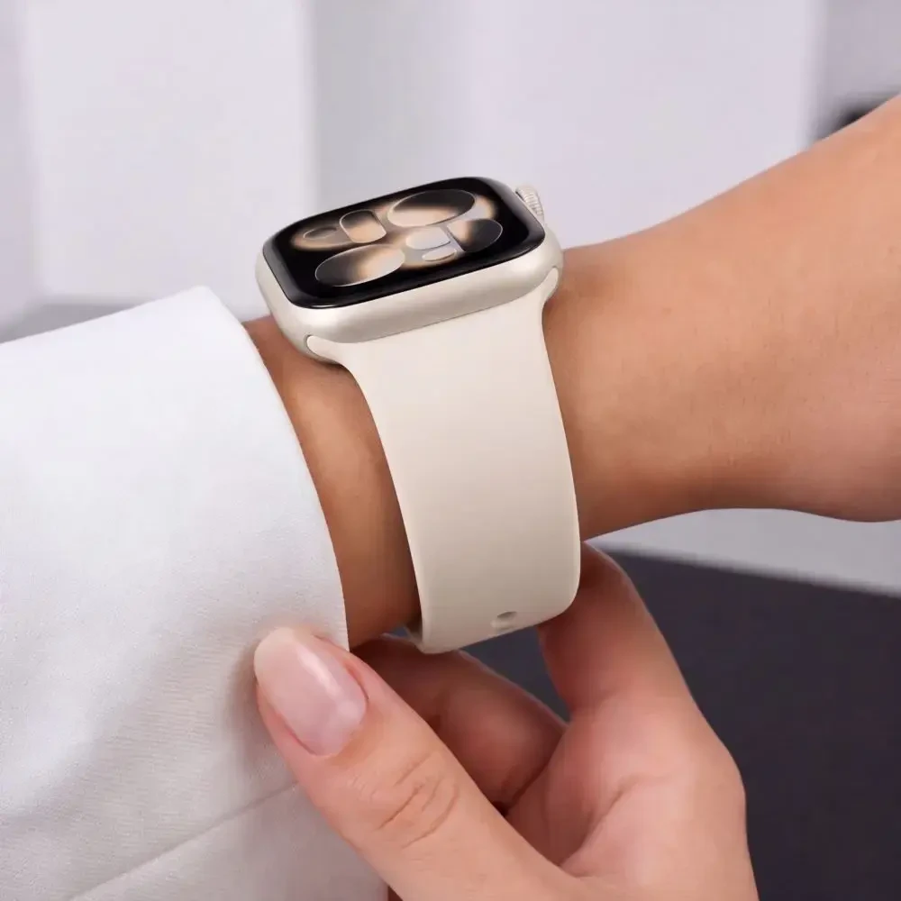 Tech-Protect SILIKONINIS DIRŽELIS WATCH 8 / 9 / 10 / 11 / 12 / SE / ULTRA (44 / 45 / 46 / 49 MM) STARLIGHT
